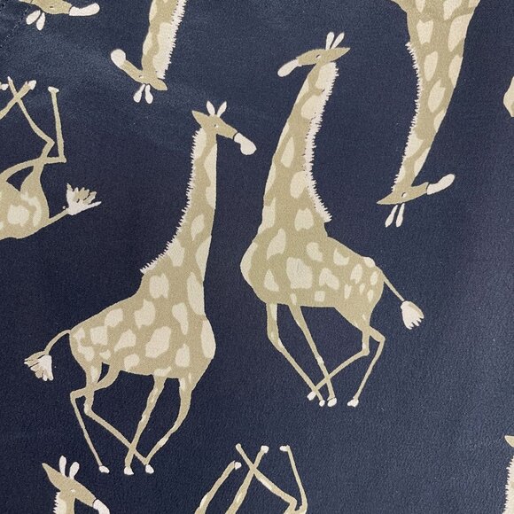 Equipment Femme Womens Small Giraffe Button Up Shirt Long Sleeve Silk Blouse - Picture 9 of 9